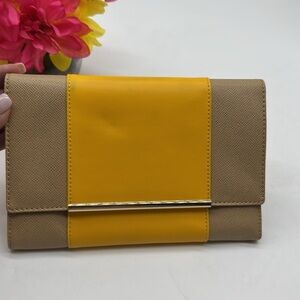 Ivanka Trump Yellow Tan Clutch Handbag MCB7242K